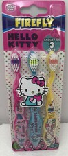 FIREFLY "HELLO KITTY" Soft Toothbrush 3 Pack New