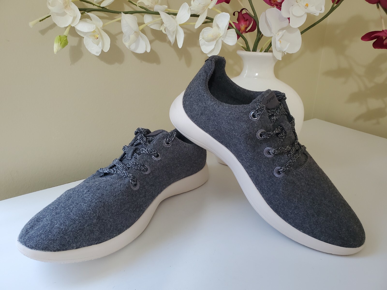 SAOLA Sneakers J Sport by Jambu Finch uomo grigio tessuto lana morbido memory foam tg. 13M