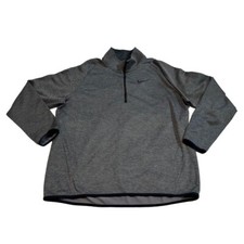 Nike Dri Fit Sportswear Long Sleeve Athletic Dark Gray Zip Pullover Mens XL