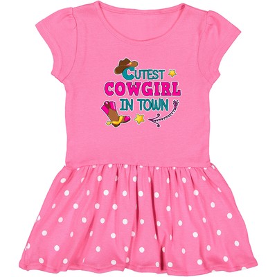 Inktastic Cutest Cowgirl In Town With Cowgirl Hat And Boots Toddler Dress Cute