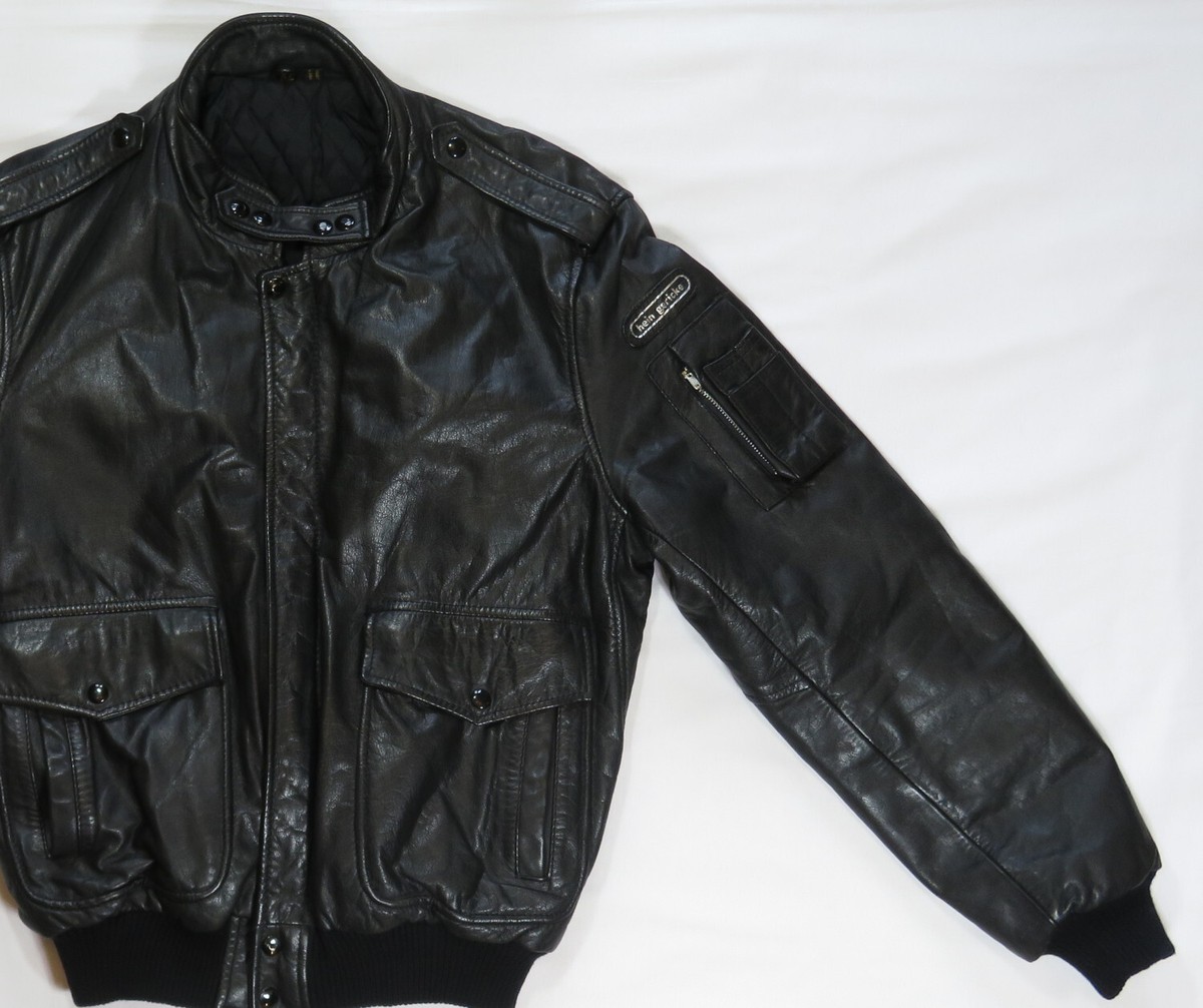 Hein Gericke Vintage Cafe Leather Jacket Motorcycle Wear
