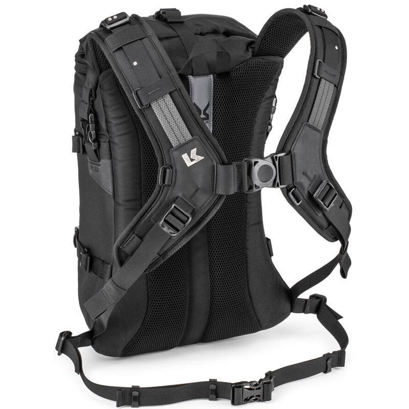 Kriega R22 Backpack Black Waterproof Waist Strap Reflective Panels