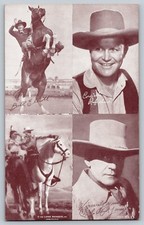 Exhibit Card Multiview Western Actors Including Lone Ranger and Tonto