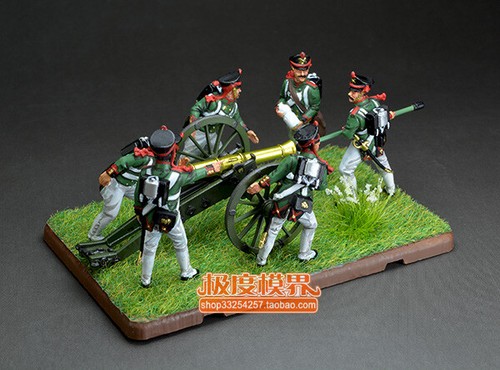 1/72 Napoleonic Wars Russian Army Artillery Group 6 Soldiers Painted Model - Picture 3 of 5