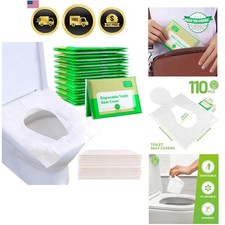 Toilet Seat Covers Disposable, 110pcs Flushable Travel Disposable Toilet Seat...