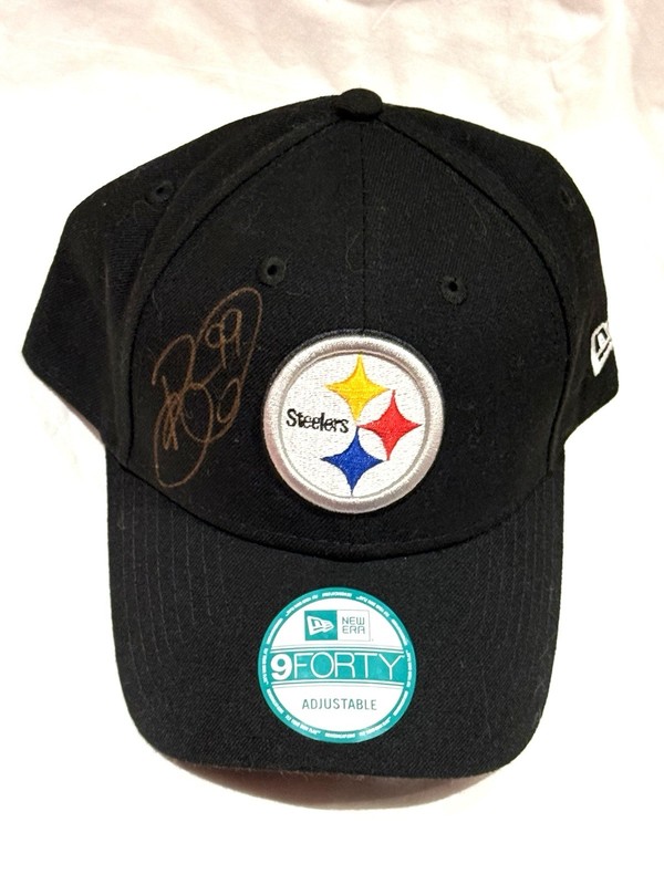 Brett Keisel Da Beard Autograph Pittsburgh Steelers Black Hat Signed