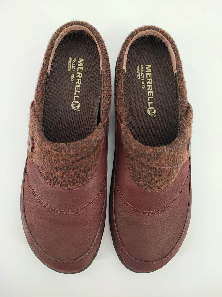 Merrell Women's Andora Burgundy Leather Clogs Size 7.5 US - Image 4 of 4
