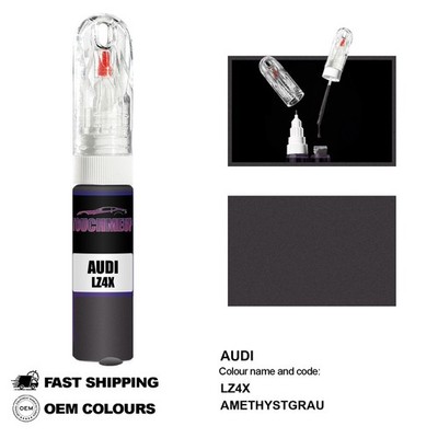 FÜR AUDI AMETHYSTGRAU LZ4X Touch Up Lackstift Pinsel Fix Kit Kratzer Chip Set