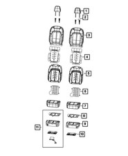 Genuine Mopar Front Seat Cushion Cover Left 7GK45SA5AH