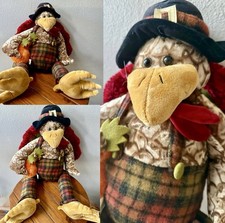 Dan Dee Turkey Plush Shelf Sitter Thanksgiving Decor 25  