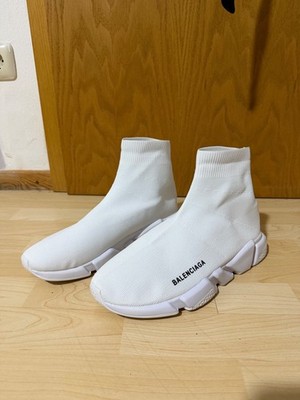 Balenciaga Speed Trainer Weiß Gr. 45 Neu Ungetragen Designer Sneaker Ohne Karton