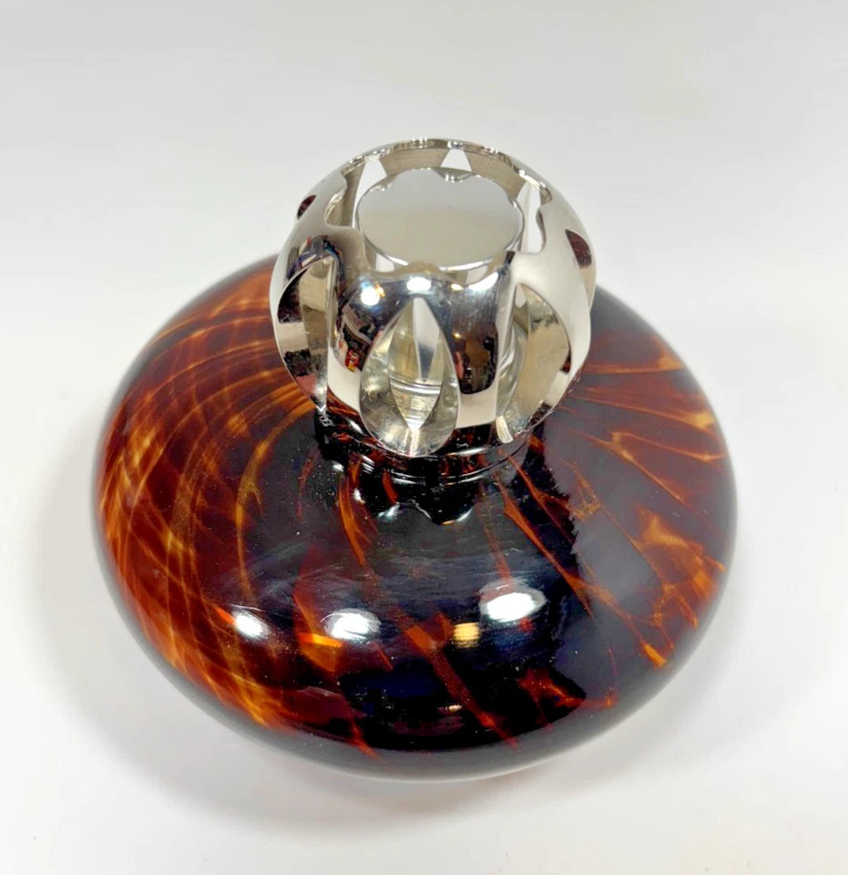 Lámpara de Fragancia Lampe Berger Paris Marrón Tortuga Concha Vidrio De Colección Nueva 5"x4" Foto 2 de 4