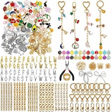 544Pcs Lip Gloss Keychain Making Kit, DIY Bag Charm Kit with 198 Charms, Jump...
