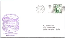 US EVENT CACHET COVER BUTTERFIELD OVERLAND PONY EXPRESS CHINO CALIFORNIA