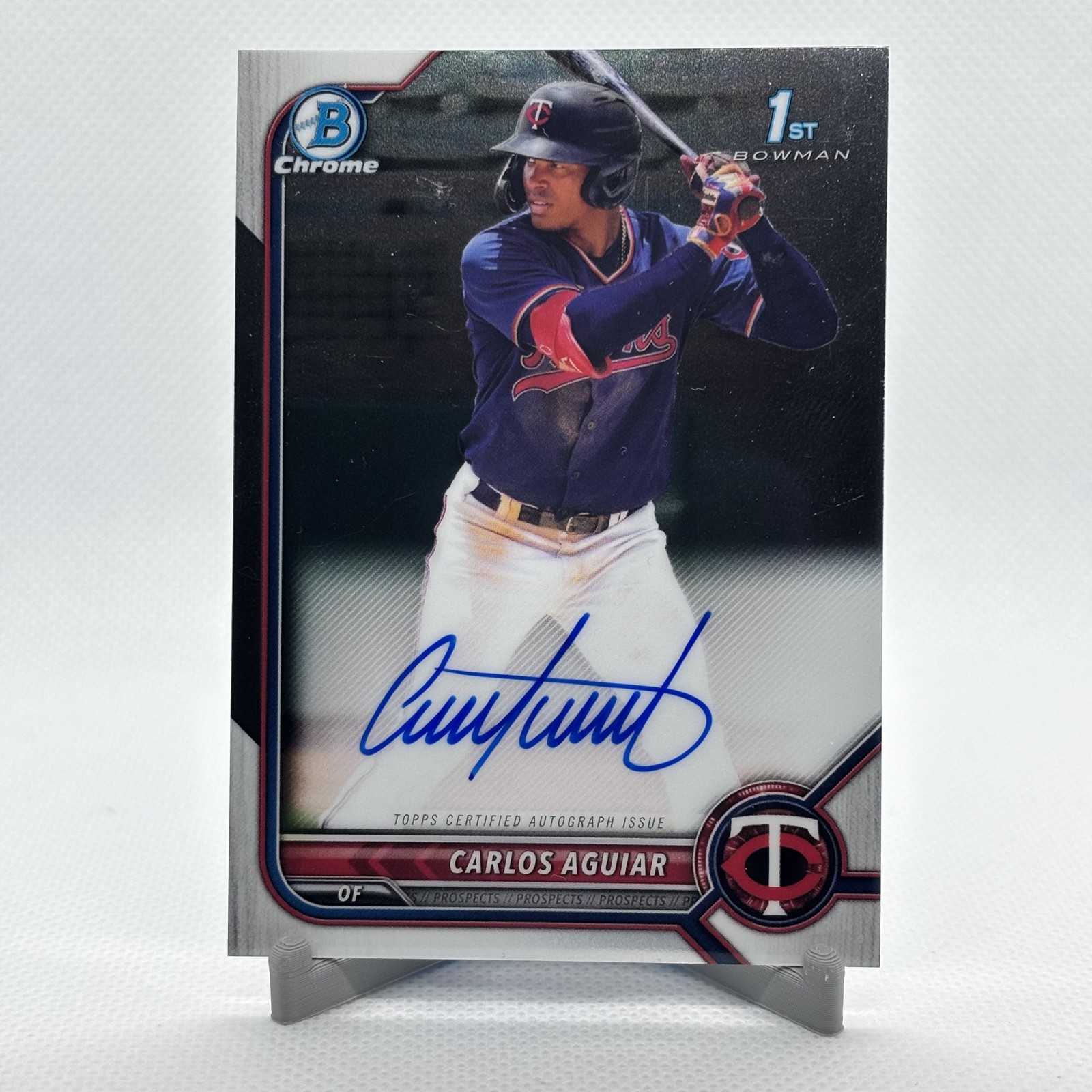 2022 Bowman - Chrome Prospect Autographs Carlos Aguiar #CPA-CA (AU, RC)