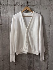 Vintage 60s 70s Edwards of California Cardigan Orlon Acrylic White Size Medium