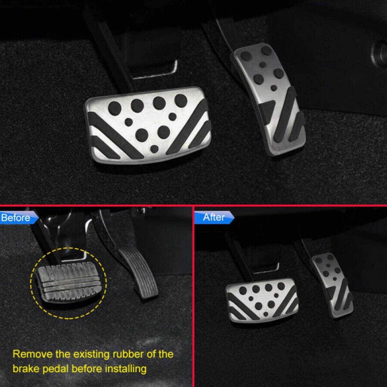 ⁺2PCS Brake Pedal For PAJERO Automatic Transmission 2013‑2016.