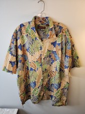Tori Richard Hawaiian Shirt 3XL Floral Abstract 100% Cotton Aloha Made in USA