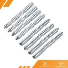 8Pcs M6x60mm Hanger Bolt Double Headed Bolt Self-Tapping Screw