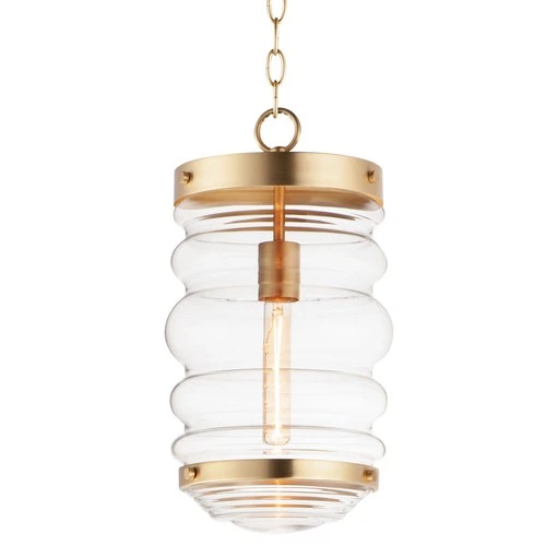 Maxim 11124CL Newport 9"W Mini Pendant - Brass - Picture 1 of 10