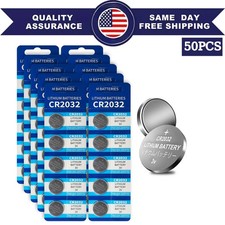 50PCS Lithium Battery 3V CR2032 CR 2032 BR2032 DL2032 Remote Button Cell Watch