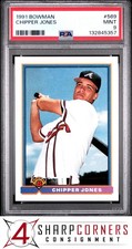 1991 BOWMAN #569 CHIPPER JONES RC BRAVES HOF PSA 9