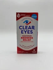 Clear Eyes Maximum Redness Relief 2 x 15ml .5oz EXP 8/2027