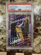 2020-21 Panini Mosaic Overdrive LeBron James #5 PSA 10 Lakers