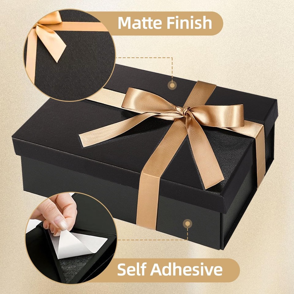 Black Gift Box, 40x30x15cm Large Box with 1 count (Pack of 1), | eBay