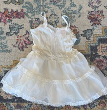 ALLISON ANN Girls Full Dress Slip White Petticoat Lace SIZE 8 Pageant Or Party
