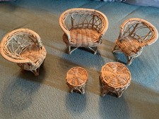 Salon  miniature rotin