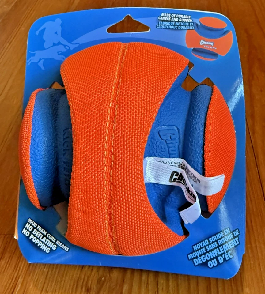 Chuckit! Dog KICK FETCH Durable Canvas Toy Ball - Orange/Blue - S - Image 3 of 4