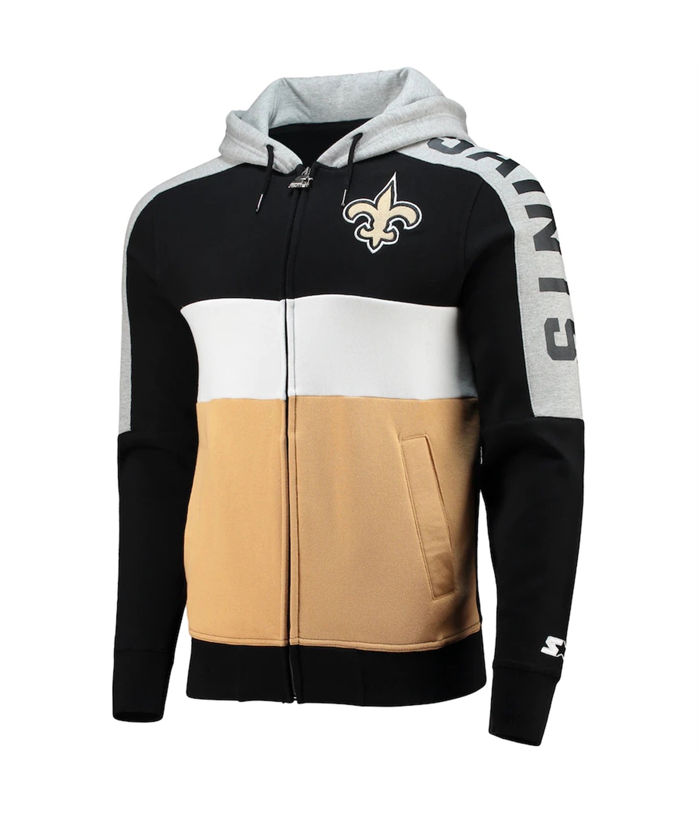 Мужская толстовка STARTER Mens New Orleans Saints Hoodie черный большой размер 6690₽