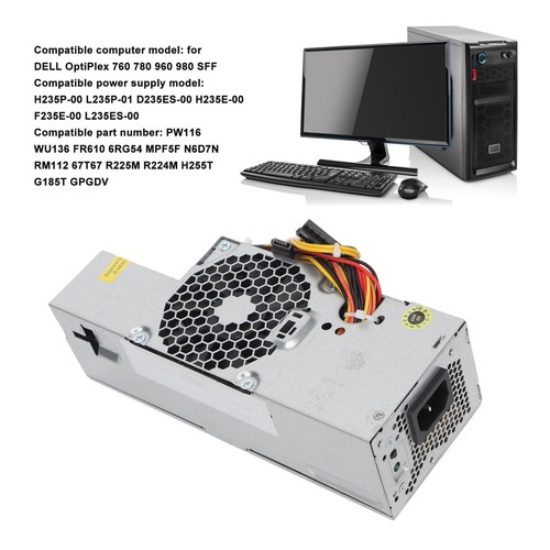 235W PC-Netzteil Chassis-Netzteil Für Optiplex 760 780 960 980 Sff Ac KUI - Photo 20/22