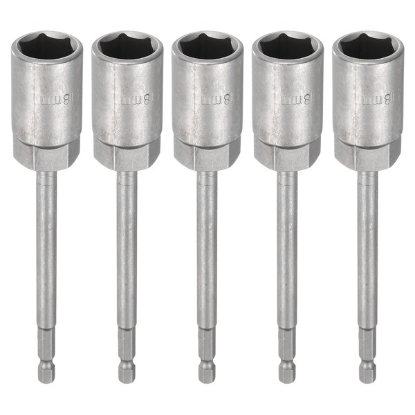 "5 StüCk Nussbohrer-Bits 18Mm 1/4\" Sechskant 6\" Lang CR-V Stahl FüR Bohrmaschinen"-image