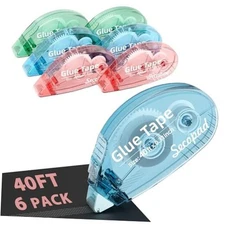 Cinta adhesiva para álbumes de recortes de 0.3 pulgadas x 40 pies, paquete de 