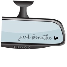 4 xRear View Mirror Sticker,Rearview Mirror Decal,Car Accessories Just Breathe