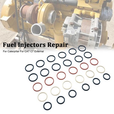 6PCS Fuel Injectors Seal O-Ring Kit Fit Caterpillar C7 Fit CAT C7 External