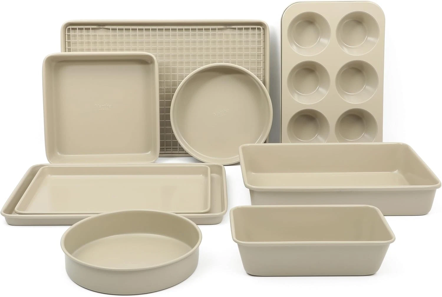 Gallen 10 Piece Baking Pans Ceramic PFA Free Non Toxic Non Stick Bakeware Set