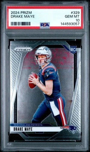 2024 Panini Prizm Drake Maye Rookie #329 PSA 10