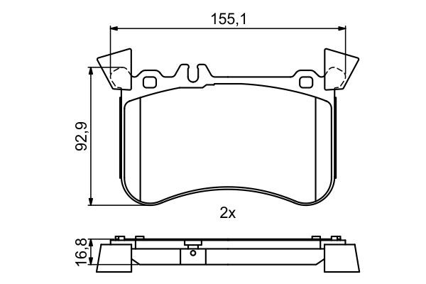 Plaquettes de frein BOSCH anti-bruit pour MERCEDES-BENZ