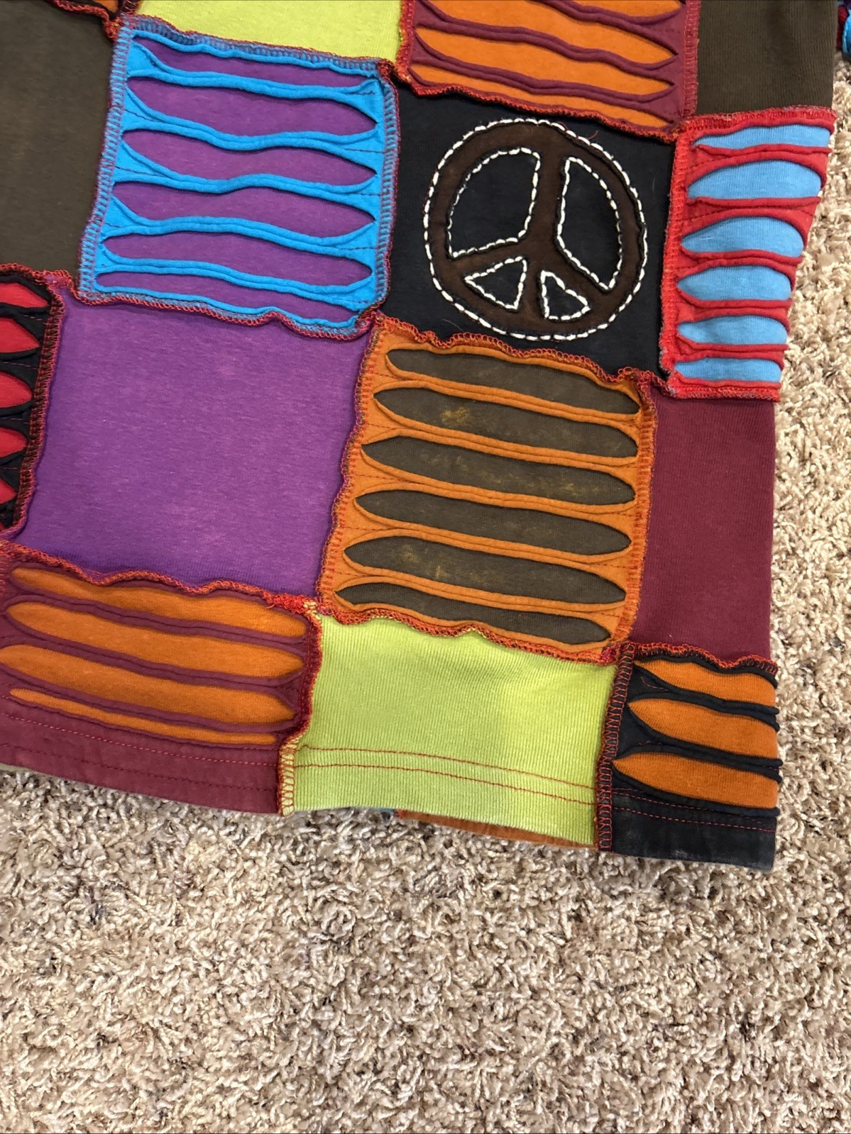 Shop Therapy Multicolored Patchwork Long Sleeved … - image 13