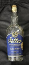 Weller Full Proof Binnys Store Pick Bourbon Whiskey Empty Bottle W Cork Unrinsed