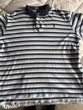 Polo by Ralph Lauren Polo Shirt Men  s Size XL Striped Short Sleeve 100 Cotton