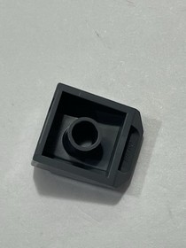 LEGO&reg; 30602pb037L Slope, Curved 2 x 2 Lip with 'RUN' and 'V8' Dark Bluish Gray