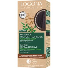Logona Pflegende Pflanzen-Haarfarbe Pulver Schwarzbraun 11   100 g