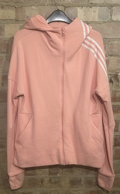 Adidas ZNE Performance Hoodie Full Zip Damen Gr. Large 42  Rosa Baumwollmischung