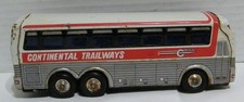 Vintage Charmy Continental Trailways Silver Eagle Tin Toy Bus