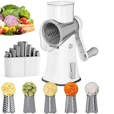 5in1 Rotary Cheese Grater Vegetable Slicer Mandoline Nut Chopper Cutter Kitchen