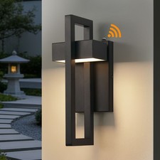 1-2 Pack 13.7" Black Dusk to Dawn LED Outdoor Wall Sconce Light